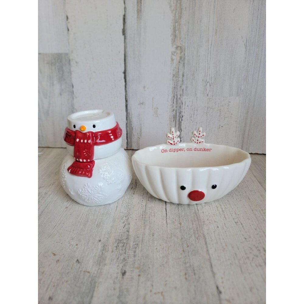 Xmas salt pepper shaker snowman reindeer butter dish set accessory‎